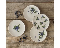 Blueberry Porseleinen borden 4 delig (19 cm)