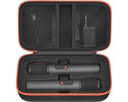Bluetooth microfooncase geschikt voor JBL PartyBox Wireless Mic J2X, digitale microfoons, draagbare oplaadbare batterij, zwart