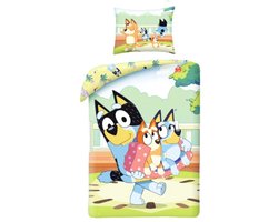 Bluey Dekbedovertrek - Eenpersoons - 140 x 200 cm - Polyester - Meerkleurig