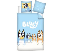 Bluey Dekbedovertrek, Goodnight - Eenpersoons - 140 x 200 cm - Polykatoen