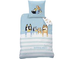 Bluey Dekbedovertrek, Together - Eenpersoons - 140 x 200 + 63 x 63 cm - Katoen