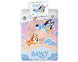 Bluey Dream Flight Junior Dekbedovertrek 140×200 cm – Inclusief Kussensloop 70×90 cm – Kinderbeddengoed