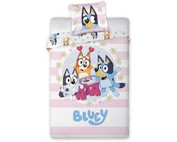 Bluey Kinderbeddengoed Set – Dekbedovertrek 100×135 cm + Kussensloop 40×60 cm – 100% Katoen