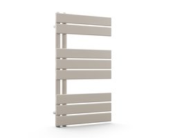 Blumfeldt Badheizkörper - 320 W Wandmontage Handtuchheizkörper Met Zij-aansluiting, Modern Staal-Design, Handdoekhouder Voor Badkamers & Woonruimtes, 80 x 45 cm, Zand