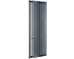 Blumfeldt Badkamerradiator, Design Radiator Plat, Energiezuinige Verticale Platte Radiator, Wandradiator met Buizen, 1425 W Verticale Radiator met Thermostaat, Wandradiator voor Badkamer & Woonkamer