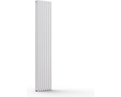 Blumfeldt badkamerverwarming, design radiator plat, zuinige vlakke radiator verticaal, 691 watt warm water wandverwarming voor badkamer & woonkamer, stille verticale radiator met thermostaat
