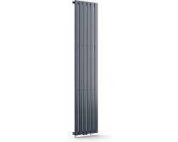 Blumfeldt badkamerverwarming, design radiator vlak, zuinige vlakke radiator verticaal, 1420 watt warm water wandverwarming voor de badkamer & woonkamer, stille verticale radiator met thermostaat