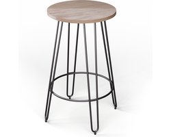 Blumfeldt bartafel, statafel voor keuken, massief houten tafel 120 x 60 cm, stabiele bistro & bar statafel rechthoekig, kleine houten bartafel, eenvoudig te monteren hoge tafel, robuuste kleine eettafel