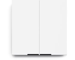 Blumfeldt Keukenkast – Moderne Hoge Kast met Melamine Coating, Soft-Close Scharnieren, Aluminium Handgrepen, Duurzaam Hout, Eenvoudige Montage, Wit-Eiken Afwerking