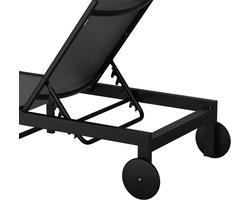 Blumfeldt Lucca Verstelbaar Ligbed - 5-standen ligstoel, tuin- en terrasligstoel, lichtgewicht 8,1kg Aluminium Frame, 120kg Draagvermogen, Sneldrogend ComfortMesh, Waterafstotend, Donkergrijs