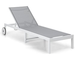 Blumfeldt Opvouwbaar Ligbed, Polyester Ligbed Met Aluminium Frame, Ligbed Met Wielen, Sneldrogend Tuinbed, Weerbestendig, Verstelbaar & Opvouwbaar Ligbed, Opvouwbaar Tuinbed