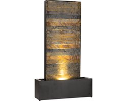 blumfeldt Raincastle tuinfontein voor binnen en buiten Allround Edition - continue watercirculatie, extra lang 10 m netsnoer, 12 LED's, 8 W pomp, beschermingsklasse: IPX8, 10 kg, grafietgrijs