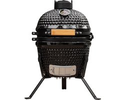 BluMill Kamado BBQ Egg - Kamado 13 Inch - Houtskoolbarbecues - Zwart - Ø 27cm - Houtskoolbarbecue Met Thermometer