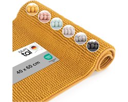 Blumtal Badmat - Anti-slip Badmat - Chenille Zachte Badmat - 40 x 60 cm - Mosterdgeel