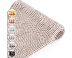 Blumtal Badmat - Anti-slip Badmat - Chenille Zachte Badmat - 50 x 80 cm - Beige