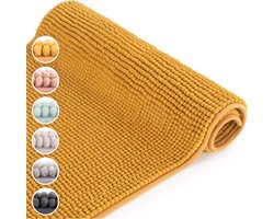 Blumtal Badmat - Anti-slip Badmat - Chenille Zachte Badmat - 50 x 80 cm - Mosterdgeel