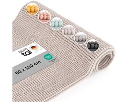 Blumtal Badmat - Anti-slip Badmat - Chenille Zachte Badmat - 60 x 120 cm - Beige