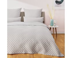 Blumtal Bedsprei 240 x 260 cm - Oek-TEX gecertificeerd - Voor bedden van 180 x 200 cm - Sprei voor bed en bank - Lichtgrijs