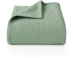 Blumtal Bedsprei Katoen Mousseline - OEKO-Tex gecertificeerd - Lichtgewicht sprei - 200 x 230 cm - Mintgroen