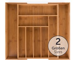 Blumtal Bestekbak - Besteklade van Bamboe - Bestekbak Uitschuifbaar - Organizer voor bestek en keukengerei - In breedte verstelbaar - Groot