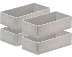 Blumtal HEMNES Organizer Opbergsysteem 4-delige set - Lade-organizer voor kleding voor HEMNES ladekast - 4x opbergbox voor T-shirts - Grijs