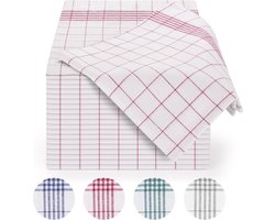 Blumtal Premium Theedoekenset - Keukendoeken - Geruit - 50 x 70cm - Rood - Set van 20