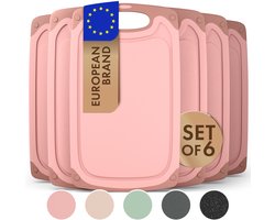 Blumtal Snijplank Kunststof Variera - BPA Vrij - 25 x 15 cm - Roze - Set van 6