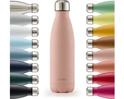 Blumtal Thermosfles - Met dubbele wand - Thermosbeker Koffie, Thee en Koele dranken - Travel Mug - 500ml - Mellow Rose - Roze