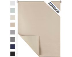 Blumtal Verduisteringsrolgordijn - Zonder Boren - Klemgordijn - 70 x 155 cm, taupe