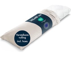 Blumtal Zijslaper Kussen 40 x 145 cm - Oeko-TEX gecertificeerd Borstvoedingskussen - Zwangerschapskussen met aanpasbare vulling - Comfortkussen voor Volwassenen - Zijslaper Kussen - Lichaamskussen - met Kussensloop