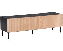 BLYTHE - TV-meubel - Zwart/Bruin - MDF