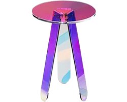Blyx® - Bijzettafel Glas - Salontafel - Koffietafel - Glas - Functioneel - 18x19cm - Gekleurd