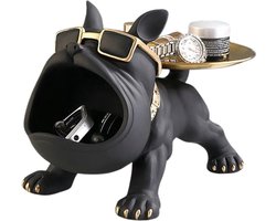 Blyx® - Bulldog Butler - Big Mouth - Sleutel Organizer - Sleutelhouder - Key Organizer - Tafel Decoratie - Zwart/Goud