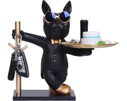 Blyx® - Bulldog Butler - Sleutel Organizer - Sleutelhouder - Key Organizer - Tafel Decoratie - Big Standin - Zwart/Goud