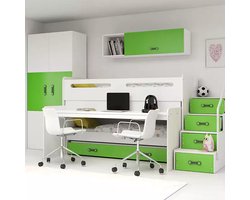 BMS MAX 1 Triple Bed - 80x200 cm - Jeugd - Groen