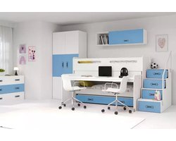 BMS Triple Youth Bed MAX 1 - 80x200 - Jongens - Blauw