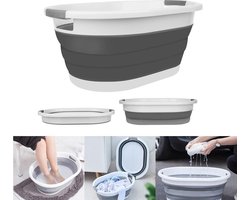 b'Multifunctionele Opvouwbaar Wasmand Siliconen - Emmer/Wasmand/Afwasbak - Ruimtebesparende Wasemmer - Afwasteil Opbergmand - Inklapbare Teil Voor Wasgoed/Afwas/Kleding/Speelgoed/Dekens - Wasbox Mand Met Handvat - Speelgoedmand - 25 Liter'