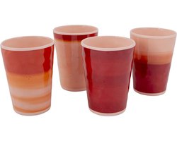 Bo-Camp - Beker - Halo - 400 ml - 4 Stuks - Melamine - Terra