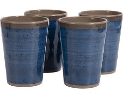 Bo-Camp - Beker - Halo - Blauw - 4 Stuks