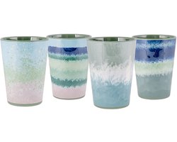 Bo-Camp - Beker - Halo - Blauw/Groen - 4 Stuks