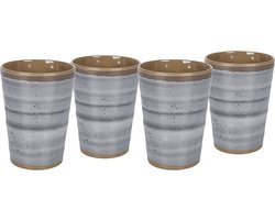 Bo-Camp - Beker - Halo - Grijs - 4 Stuks
