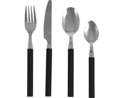 Bo-Camp - Bestekset - RVS - 4-Delig - 1 Persoon - Zwart