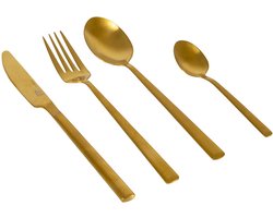 Bo-Camp - Industrial - Bestekset - Fairbanks - 16-Delig - 4 Personen - Goud