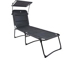 Bo-Camp - Ligbed - Met zonnescherm - Air - 5 Standen - Grijs