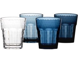 Bo-Camp - Limonade glas - Mix & Match - Kunststof - 200 ml - 4 Stuks - Blauw