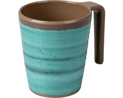 Bo-Camp - Mok - Halo - L - Melamine - 4 Stuks - Aqua