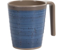 Bo-Camp - Mok - Halo - L - Melamine - 4 Stuks - Blauw