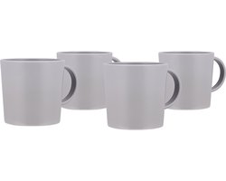 Bo-Camp - Mok - Renew - RPET - Grijs - 400 ml - 4 Stuks