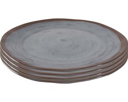 Bo-Camp - Ontbijtbord - Halo - 4 Stuks - Melamine - Grijs