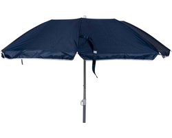 Bo-Camp - Parasol - Compact - 3-Delig - Ø 160 cm - Blauw
